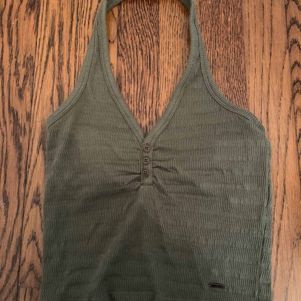 Hollister green tank top